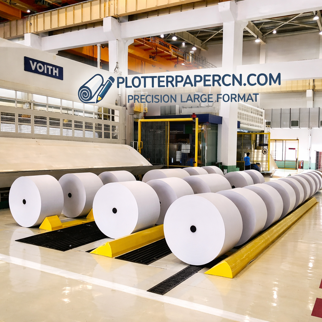 Premium 113gsm (30lb) Glossy Coated Bond Plotter Paper Rolls Premium 113gsm (30lb) Glossy Coated Bond Plotter Paper Rolls