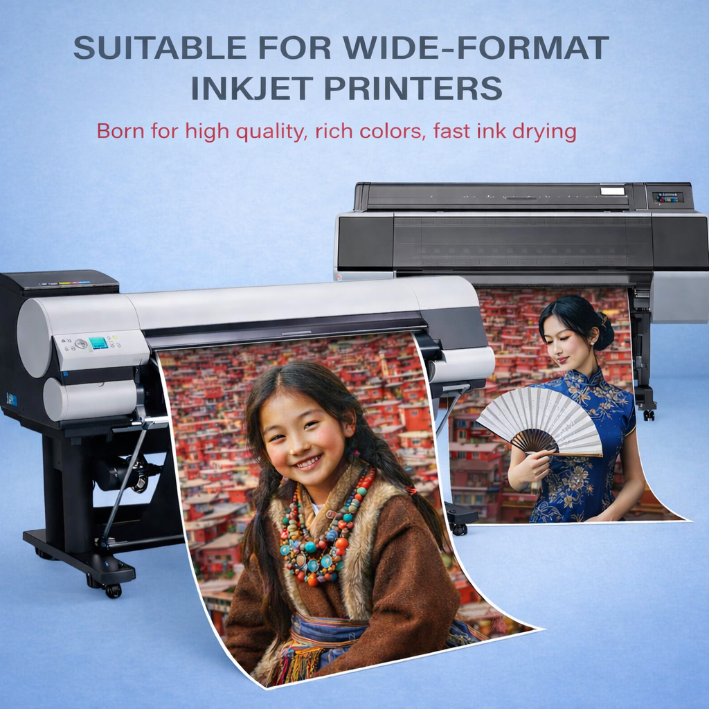 Premium 113gsm (30lb) Glossy Coated Bond Plotter Paper Rolls