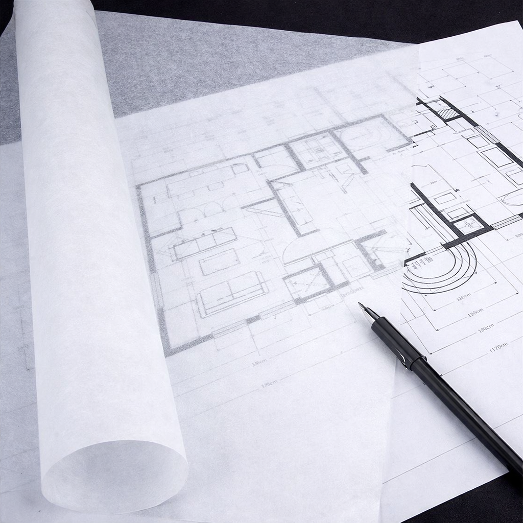 Premium 100gsm (27lb) Natural Translucent Tracing Paper Rolls