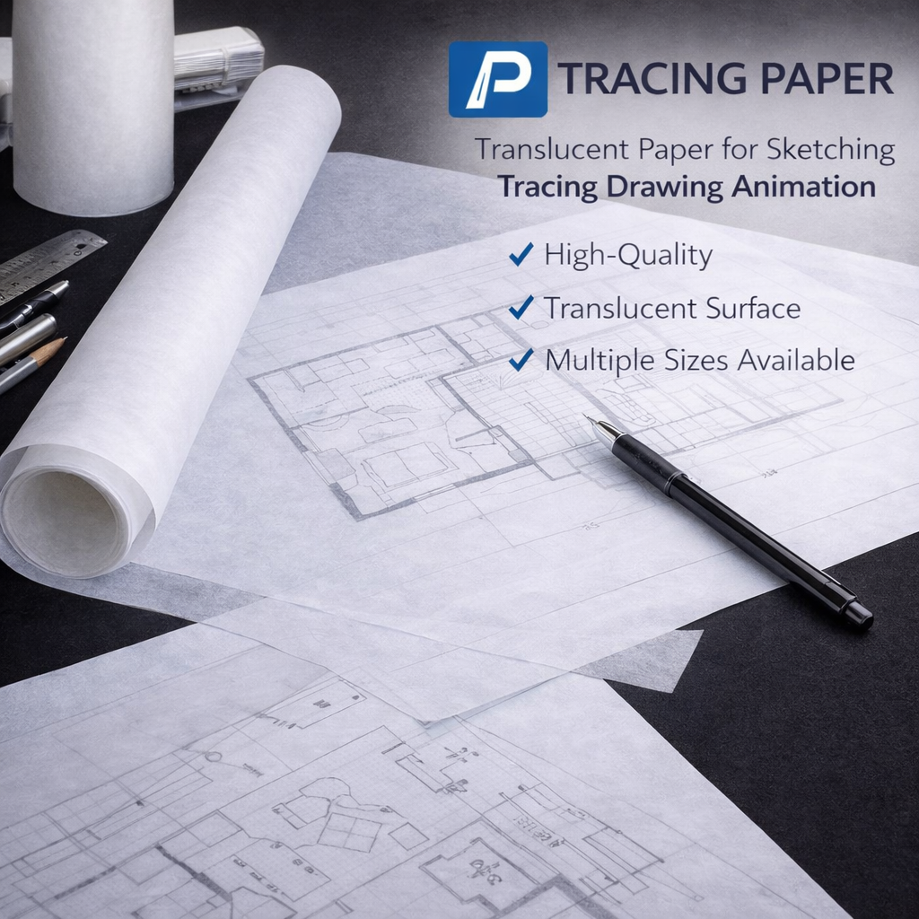 Premium 150gsm (40lb) Natural Translucent Tracing Paper Rolls